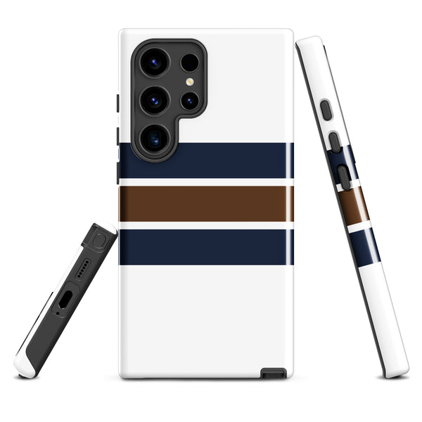 Navy Blue and Brown Classic Surf Stripes Tough Case for Samsung Galaxy® – Extremely Stoked®
