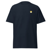 Navy Blue Cotton T-Shirt with Big Smiley Logo – Extremely Stoked® Surf-Style Tee