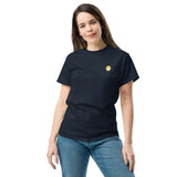 Navy Blue Cotton T-Shirt with Big Smiley Logo – Extremely Stoked® Surf-Style Tee