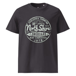 Vintage Surf North Shore Haleiwa, Hawaii Anthracite Organic Cotton T-Shirt