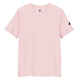 Pink Organic Cotton T-Shirt with Extremely Stoked Epic Wave Logo - Extremely Stoked