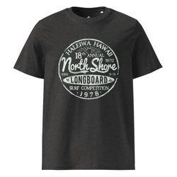 Vintage North Shore Haleiwa, Hawaii Dark Gray Organic Cotton T-Shirt