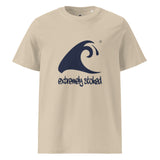 Extremely Stoked Epic Wave on Khaki Organic Cotton T-Shirt