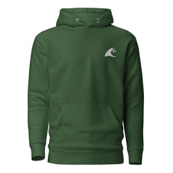 Extremely Stoked Epic Wave Logo on Forest Green Unisex Hoodie