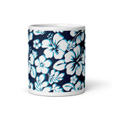 Ocean Blues Hawaiian Flowers Coffee Mug