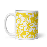 Yellow and White Hawaiian Flowers Coffee Mug - Extremely Stoked
