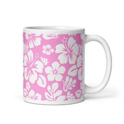 Pink and White Hawaiian Flowers Coffee Mug
