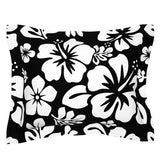 Black and White Hawaiian Flowers Pillow Sham – Extremely Stoked® Eco Beach Luxe Collection