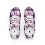 Women’s Pink and Navy Blue Surfer Plaid Athletic Shoes