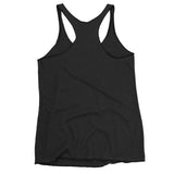 Women's Black Tank with Extremely Stoked Aqua Blue Epic Wave Logo