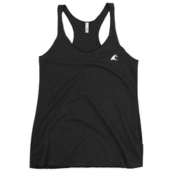 Women's Black Tank with Extremely Stoked White Epic Wave Logo