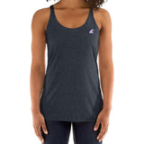 Women's Navy Blue Tank with Extremely Stoked Lavender Epic Wave Logo