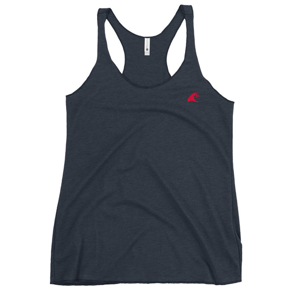 Women's Navy Blue Tank with Extremely Stoked Red Epic Wave Logo