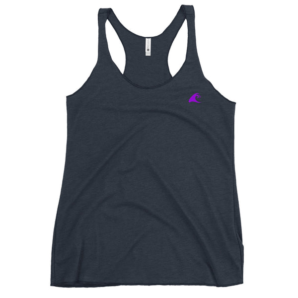 Women's Navy Blue Tank with Extremely Stoked Purple Epic Wave Logo