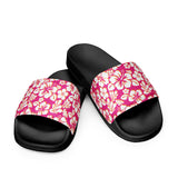 Hot Pink, Orange and White Hawaiian Flowers Women’s Slides Sandals