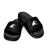 Extremely Stoked Black Epic Wave Logo on Women's Black Slide Sandals