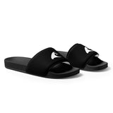 Extremely Stoked Black Epic Wave Logo on Women's Black Slide Sandals