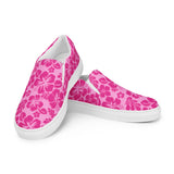 Raspberry Pinks Hawaiian Flowers Women's Slip On Canvas Shoes